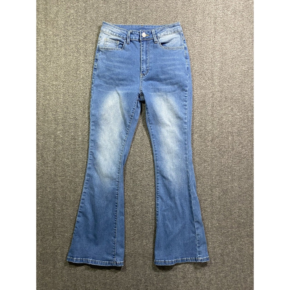 Composition Women's High-Rise Flare Stretch Blue Jeans Size S